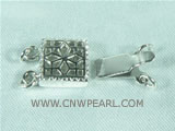 5pcs high quality 925 sterling silver 8mm chiselled clasps