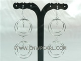 fashion 925 silver dangling earrings with rings