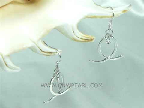 reaphook shaped dangling earrings with 925 sterling silver hook