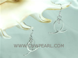 reaphook shaped dangling earrings with 925 sterling silver hook
