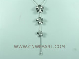 10pcs three flowers 925 sterling silver pendant accessories