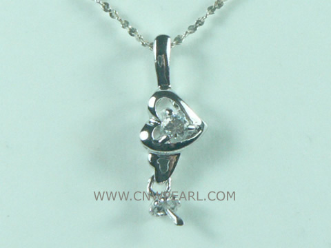 10pcs double-heart sterling silver pendant accessories