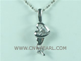 10pcs double-heart sterling silver pendant accessories