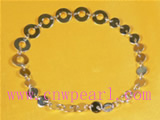 925 sterling silver annular paillette bracelet