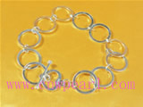 925 sterling silver big annular bracelet