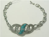 925 silver bracelet with circle patterns on wholesale