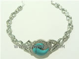 charming 925 silver bracelet with a vortex pattern on wholesale