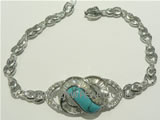 925 silver bracelet with double patterns on wholesale