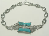 925 sterling silver bracelet with pillow pattern on wholesale