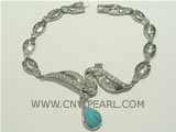 wholesale 925 sterling silver bracelet with dangling water drop