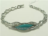 925 silver bracelet with flat design on wholesale