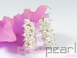 4-5mm white freshwater pearl sterling dangling earring
