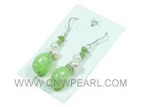 7-8mm potato freshwater pearl sterling dangling earring