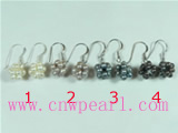 14mm ball shape freshwater pearl dangling earring