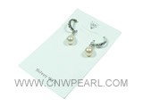 8-9mm white freshwater pearls earrings