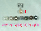 6*8mm pearl pendant with sterling silver