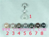 6*8mm freshwater pearl pendant with sterling silver jewelry