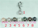 6*8mm rice cultured pearl pendant with sterling silver