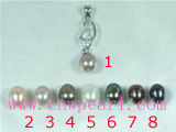 wholesale 6*8mm cultured pearl pendant