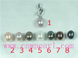 wholesale 6*8mm pearl pendant with sterling silver