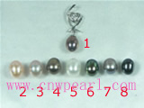 wholesale 6*8mm rice pearl pendant with sterling silver