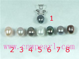 5*8mm rice cultured pearl pendant with butterfly style
