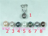 flower design 5*8mm rice pearl pendant wholesale