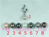 5*8mm rice pearl pendant with sterling silver jewelry