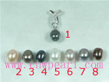 5*8mm cultured pearl pendant with pendant mounting