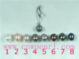 5*7mm rice freshwater pearl pendant with sterling silver jewelry