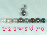 5*7mm rice pearl pendant with sterling silver mounting