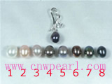 5*7mm cultured pearl pendant with jewelry mounting
