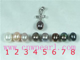 5*7mm rice pearl pendant with simple design