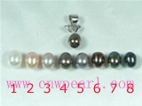 wholesale 5*7mm cultured pearl pendant with pendant mounting