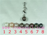 wholesale 5*7mm freshwater pearl pendant with sterling silver