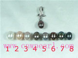 wholesale 5*7mm freshwater pearl pendant with jewelry mounting
