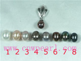 cheap 5*8mm freshwater pearl pendant with jewelry mounting