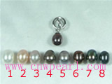 5*7mm coffee freshwater pearl pendant wholesale