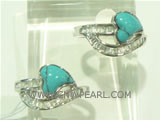 heart shape turquoise ring in 925 sterling silver on wholesale