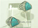 double triangle pattern on the 925 silver ring on wholesale