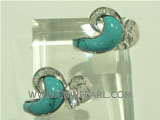 925 silver ring with auspicious cloud shape turquoise