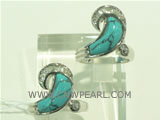 turquoise ring with a big wave shape on wholesale