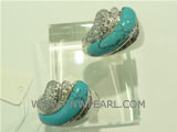 wholesale 925 silver ring with swan shape turquoise