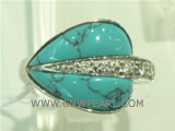 wholesale 925 silver ring with peach pattern on it
