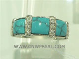 wholesale 925 silver ring with turquoise patterns on it