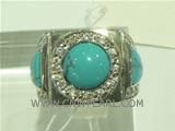 Wholesale 925 silver ring with turquoise in three aspects