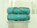 Wholesale 925 silver ring with turquoise belts