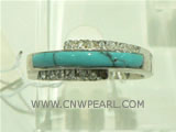 special 925 silver ring with turquoise piece on wholesale