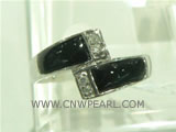 925 silver ring with agate design on wholesale