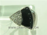 925 silver ring with agate sandwich on wholesale